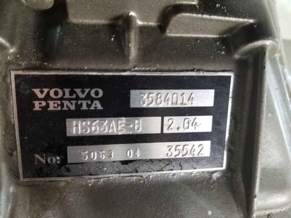 Volvo Penta HS63AE-B Reverse Gear Transmission 2.04:1 Low Hours Clean
